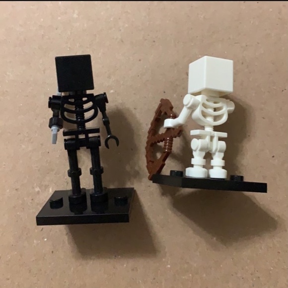 MINECRAFT SKELETON & WITHERED SKELETON (1574&1563) Custom Minifigures - Picture 4 of 5